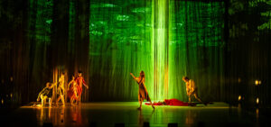 Dancers on stage in Ballet Cymru's Sleeping Beauty