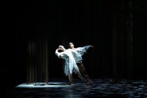Dancers on stage in Ballet Cymru's Sleeping Beauty