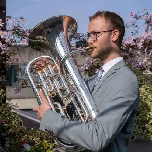 Daniel Hohm with euphonium.